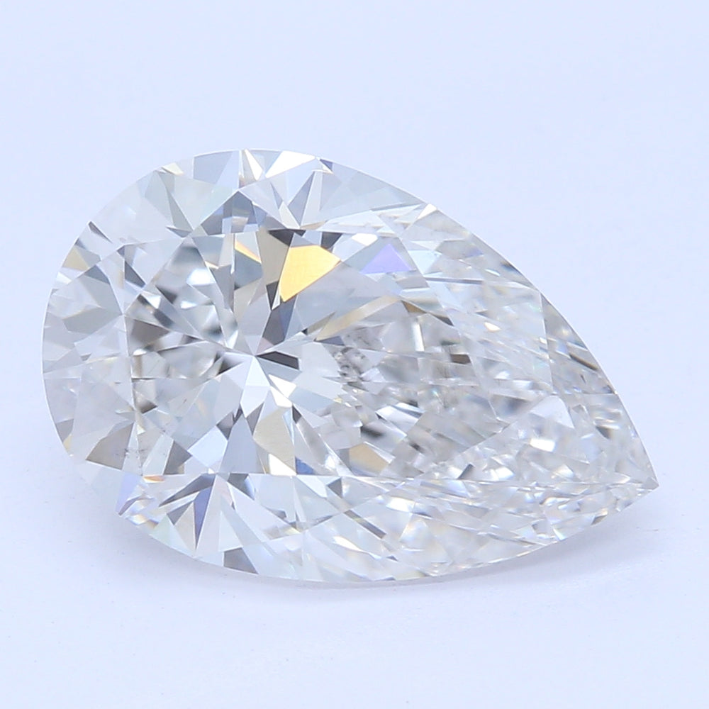 1.76 Carat Pear Lab Diamond with  Cut Diamond in 14KT  view 1
