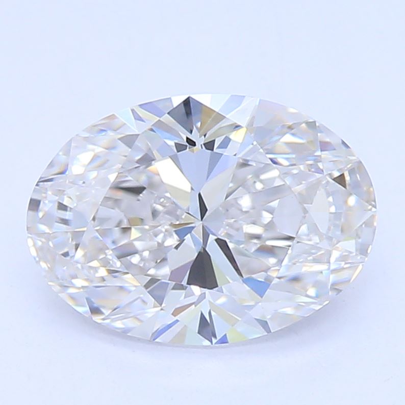 1.01 Carat Oval Lab Diamond with  Cut Diamond in 14KT  view 1
