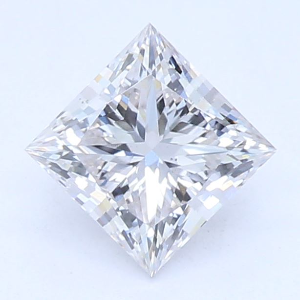 0.5 Carat Princess Lab Diamond with  Cut Diamond in 14KT  view 1
