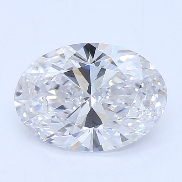 0.61 Carat Oval Lab Diamond with  Cut Diamond in 14KT  view 1
