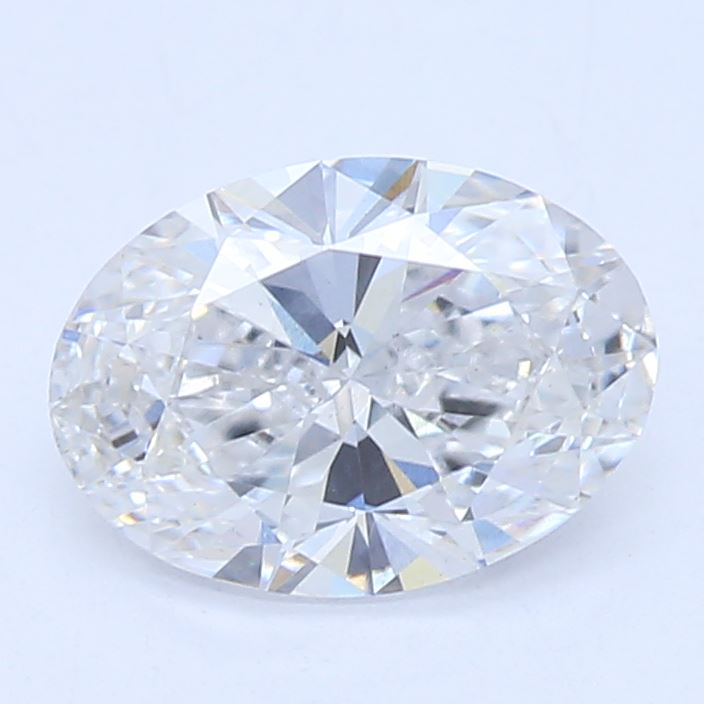 0.69 Carat Oval Lab Diamond with  Cut Diamond in 14KT  view 1
