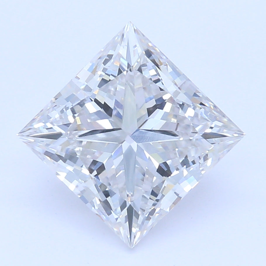 1.26 Carat Princess Lab Diamond with  Cut Diamond in 14KT  view 1
