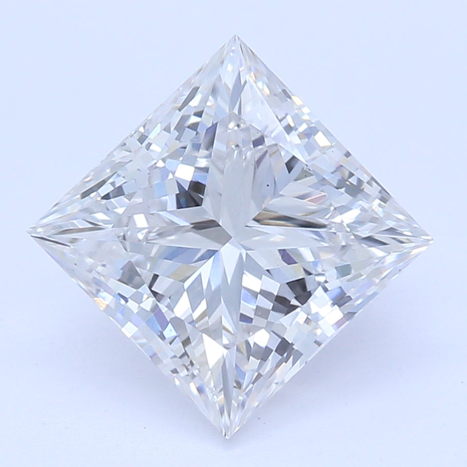 1.29 Carat Princess Lab Diamond with  Cut Diamond in 14KT  view 1
