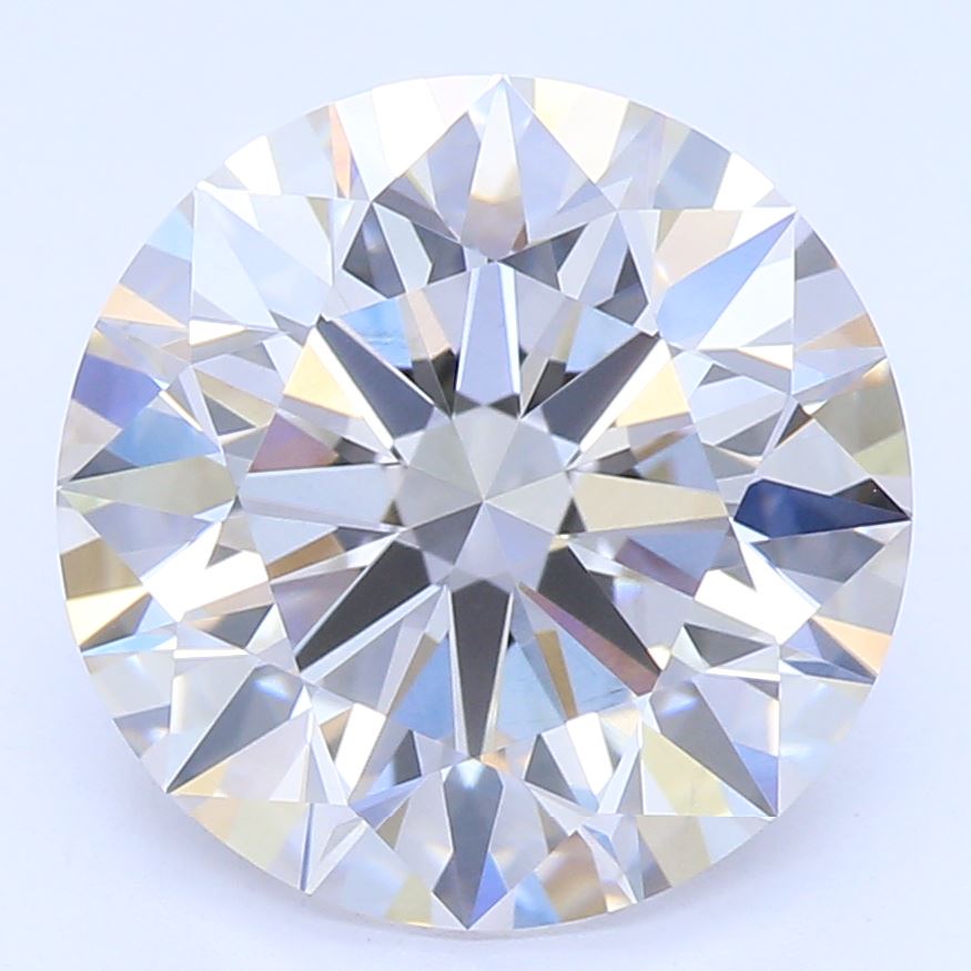 2.6 Carat Round Lab Diamond with  Cut Diamond in 14KT  view 1
