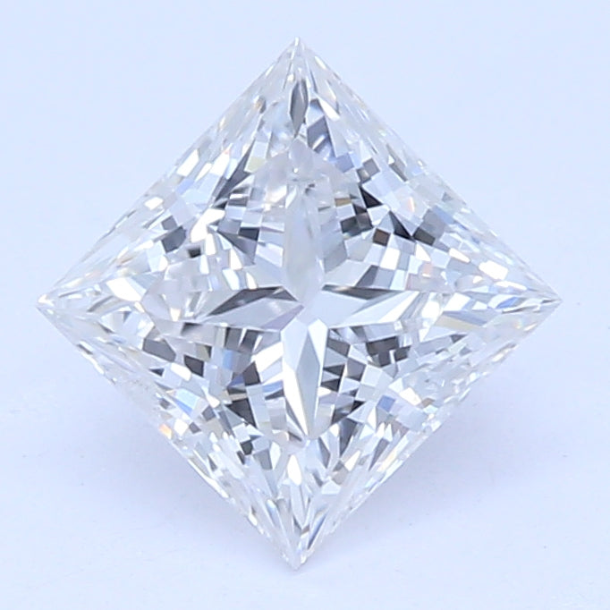 0.5 Carat Princess Lab Diamond with  Cut Diamond in 14KT  view 1
