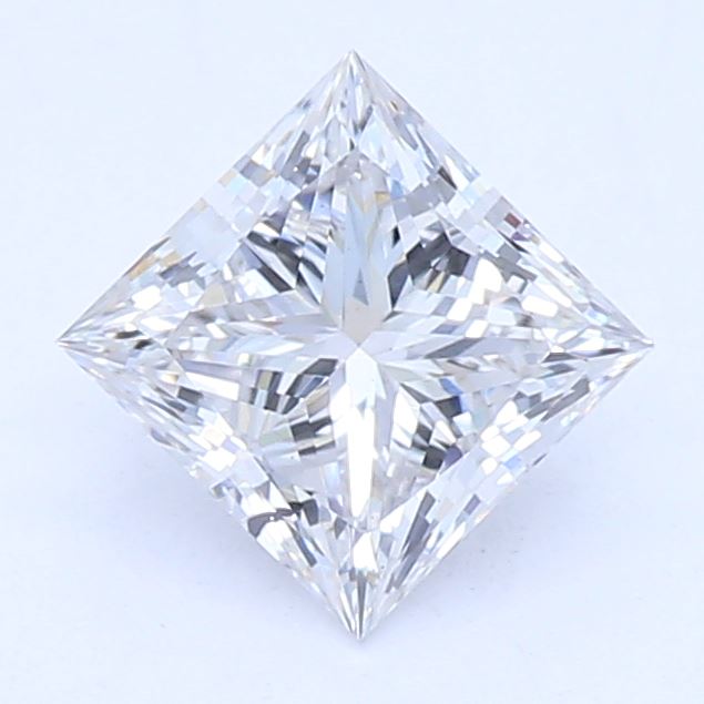 0.51 Carat Princess Lab Diamond with  Cut Diamond in 14KT  view 1
