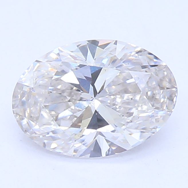 0.58 Carat Oval Lab Diamond with  Cut Diamond in 14KT  view 1
