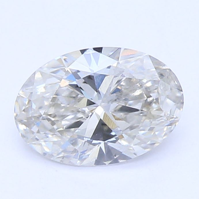 0.56 Carat Oval Lab Diamond with  Cut Diamond in 14KT  view 1
