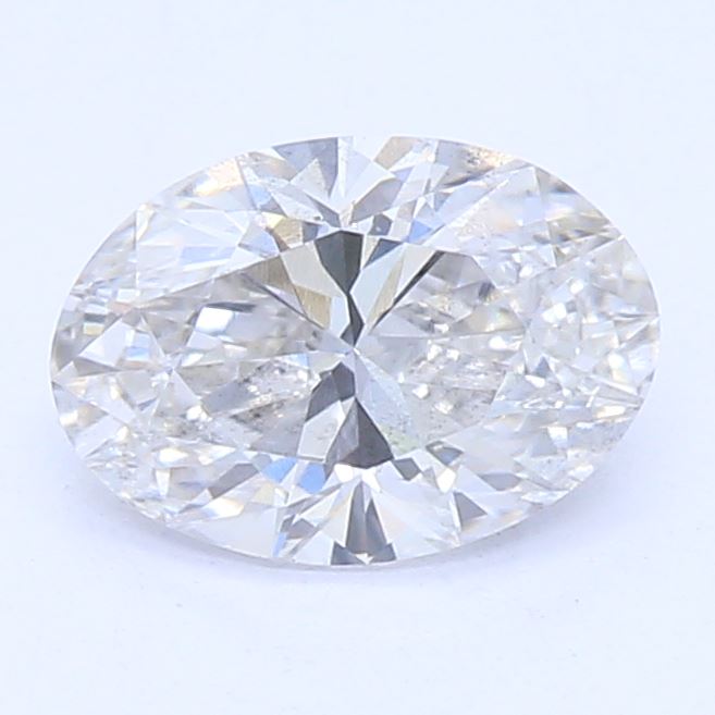 0.51 Carat Oval lab Diamond with  Cut Diamond in 14KT  view 1
