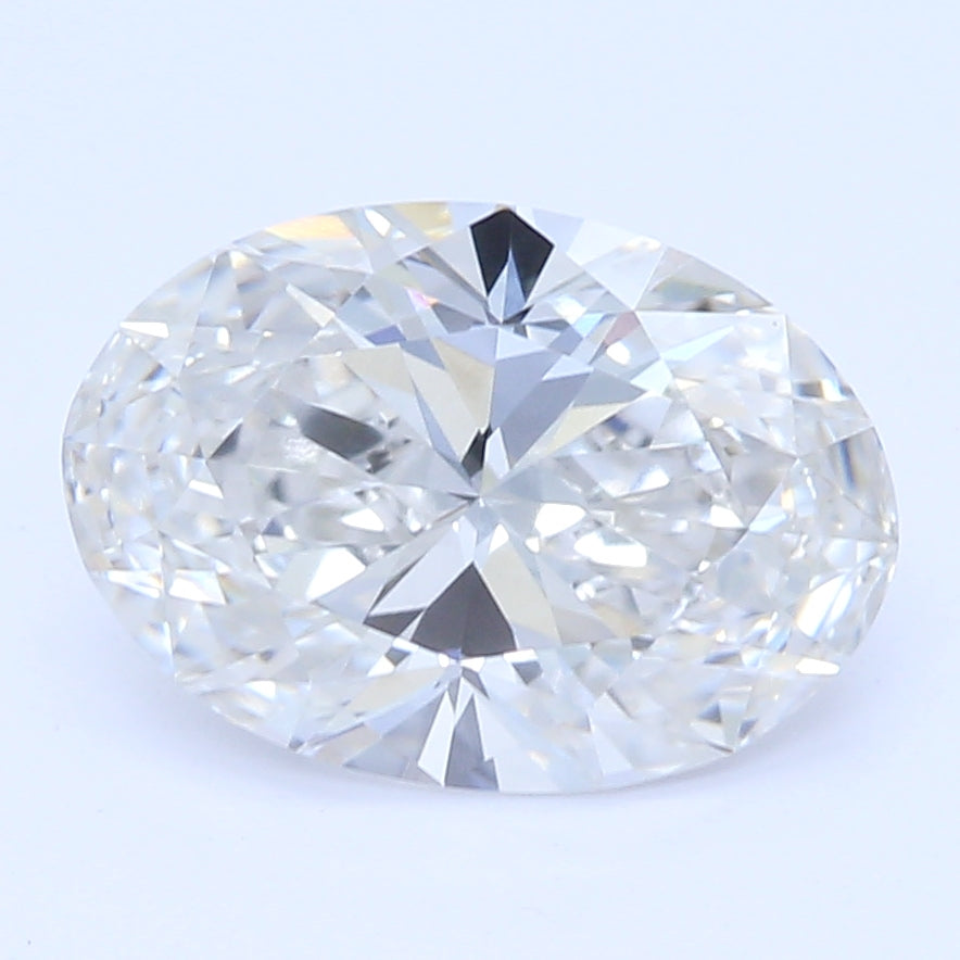 1.01 Carat Oval Lab Diamond with  Cut Diamond in 14KT  view 1
