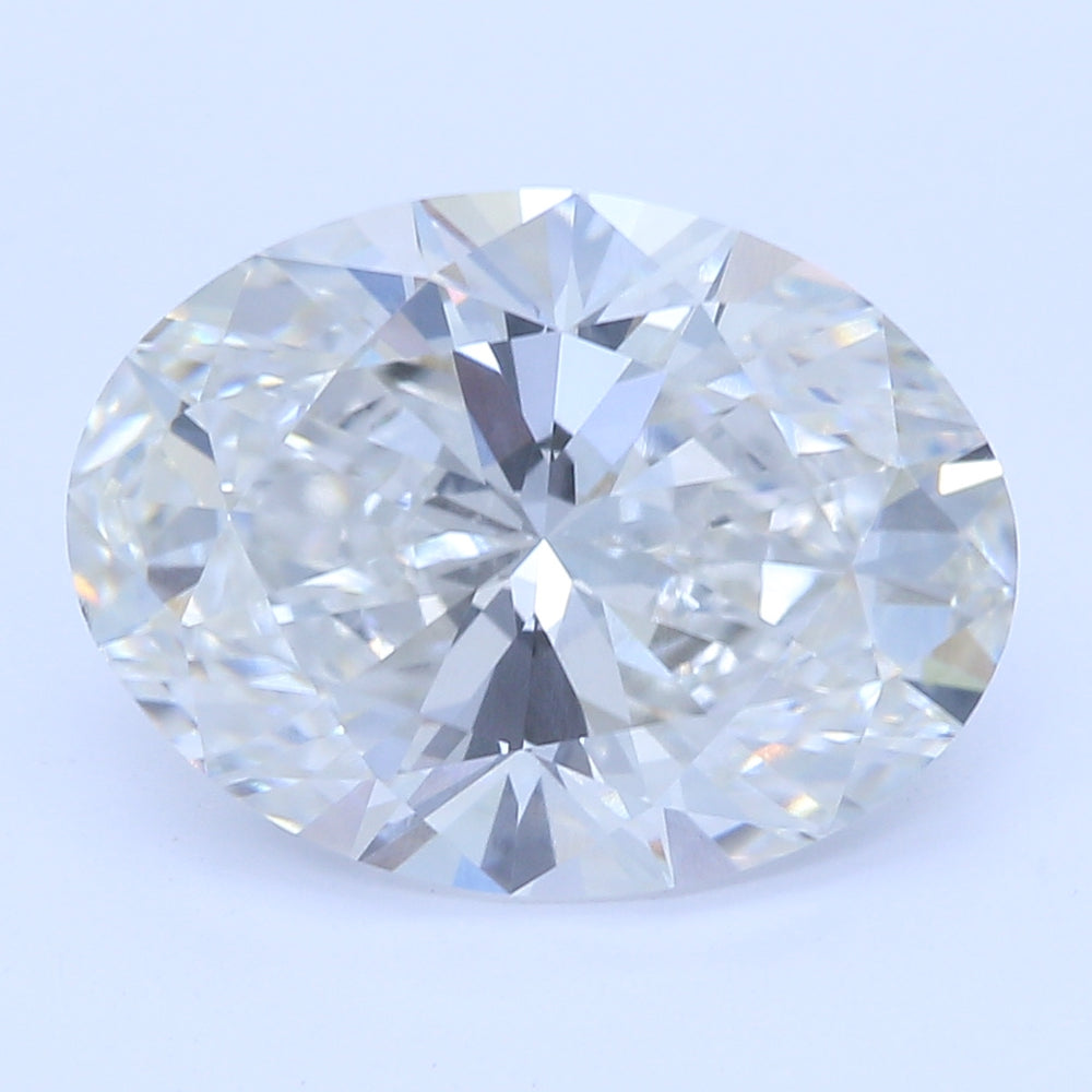 2.07 Carat Oval Lab Diamond with  Cut Diamond in 14KT  view 1
