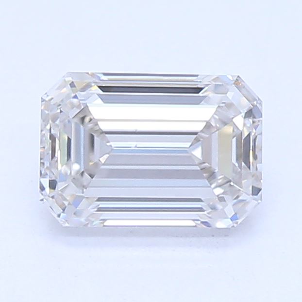 0.5 Carat Emerald Lab Diamond with  Cut Diamond in 14KT  view 1

