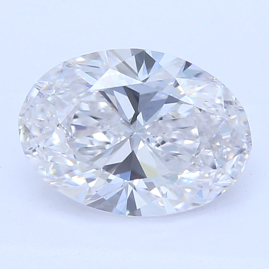 1.0 Carat Oval Lab Diamond with  Cut Diamond in 14KT  view 1
