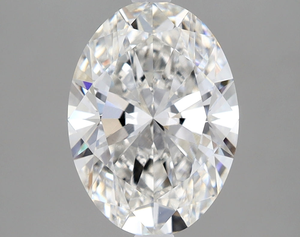 2.52 Carat Oval Lab Diamond with  Cut Diamond in 14KT  view 1
