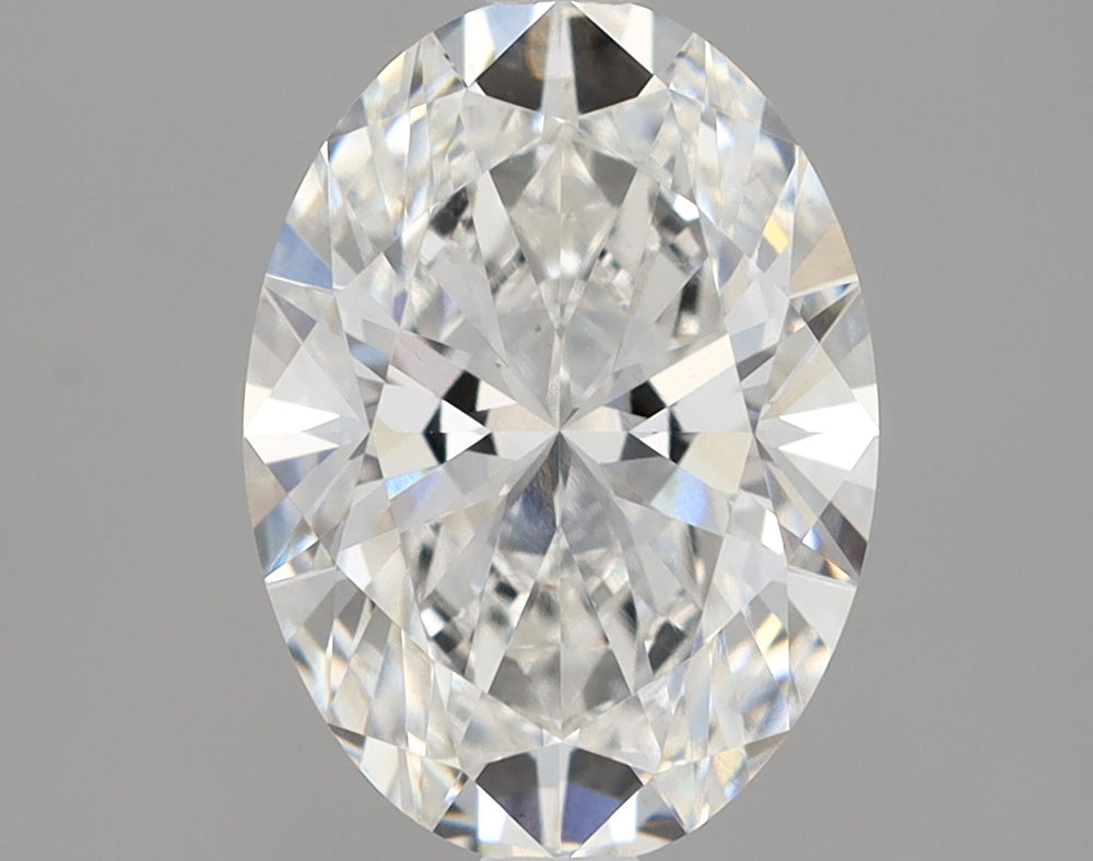 2.09 Carat Oval Lab Diamond with  Cut Diamond in 14KT  view 1
