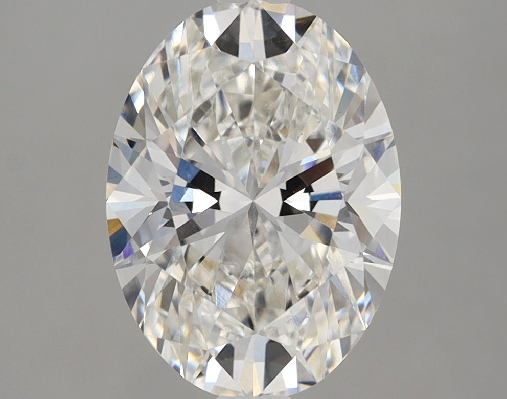 2.71 Carat Oval Lab Diamond with  Cut Diamond in 14KT  view 1
