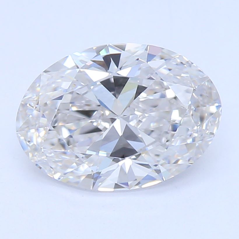 1.01 Carat Oval Lab Diamond with  Cut Diamond in 14KT  view 1
