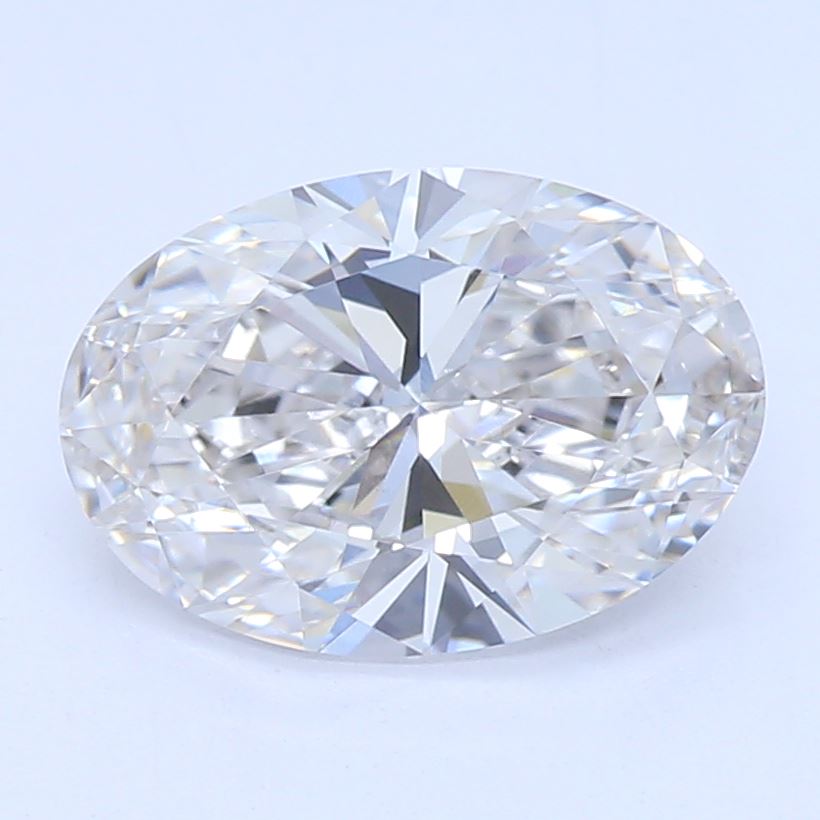 1.0 Carat Oval Lab Diamond with  Cut Diamond in 14KT  view 1
