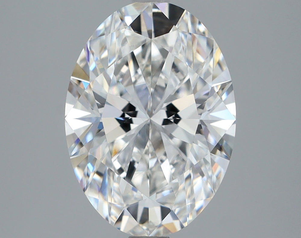 2.7 Carat Oval Lab Diamond with  Cut Diamond in 14KT  view 1

