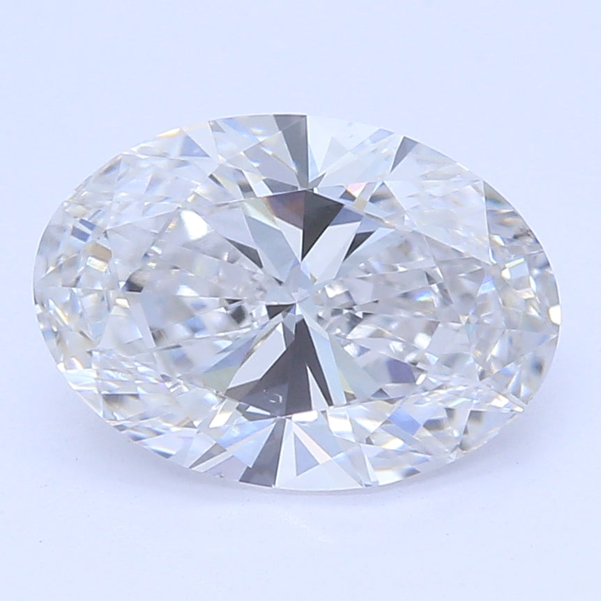 1.0 Carat Oval Lab Diamond with  Cut Diamond in 14KT  view 1
