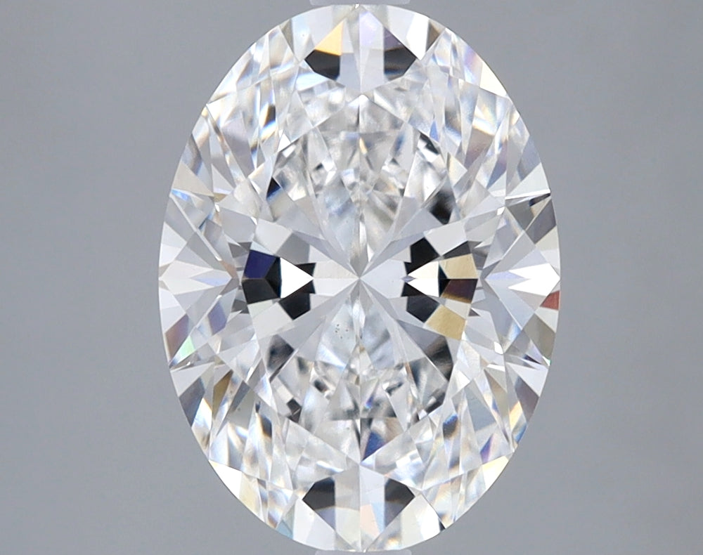 2.58 Carat Oval Lab Diamond with  Cut Diamond in 14KT  view 1
