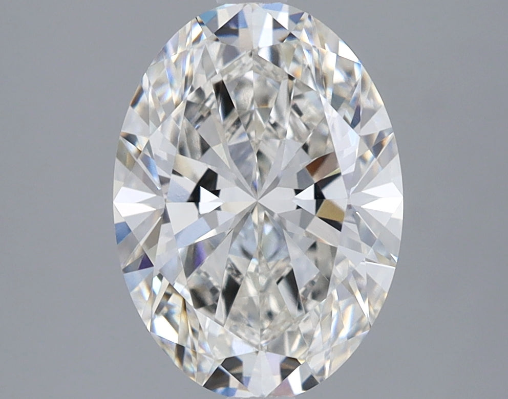 2.42 Carat Oval Lab Diamond with  Cut Diamond in 14KT  view 1
