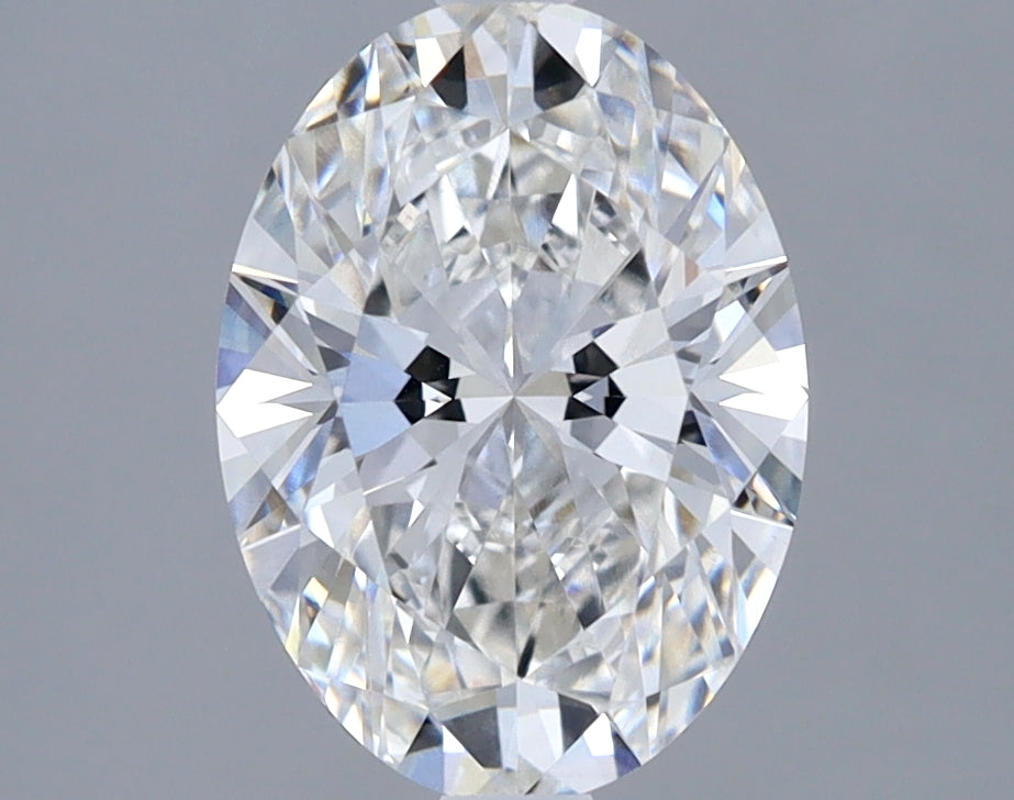 2.09 Carat Oval Lab Diamond with  Cut Diamond in 14KT  view 1
