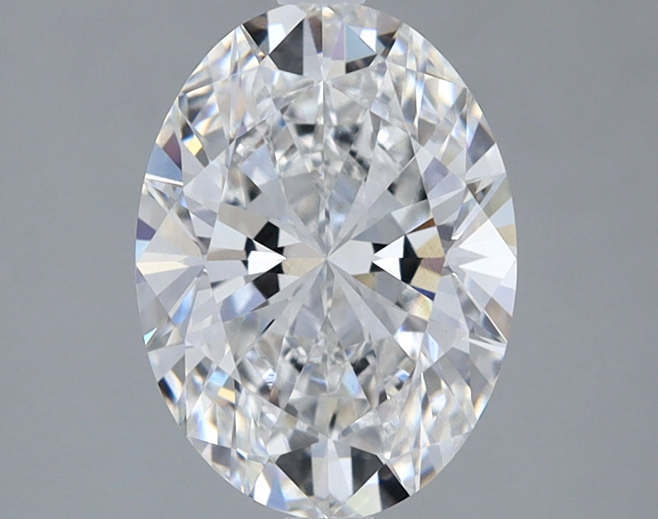 2.09 Carat Oval Lab Diamond with  Cut Diamond in 14KT  view 1
