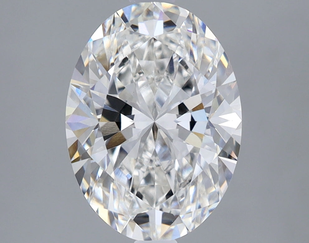 2.2 Carat Oval Lab Diamond with  Cut Diamond in 14KT  view 1
