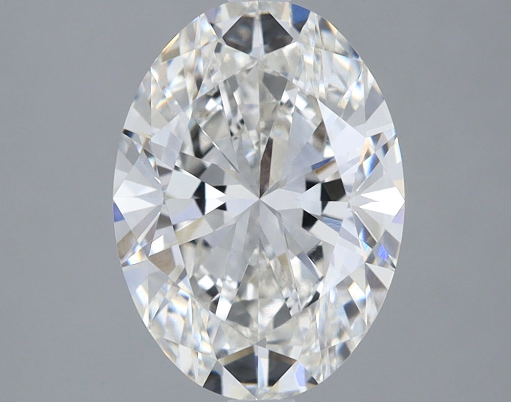 2.25 Carat Oval Lab Diamond with  Cut Diamond in 14KT  view 1
