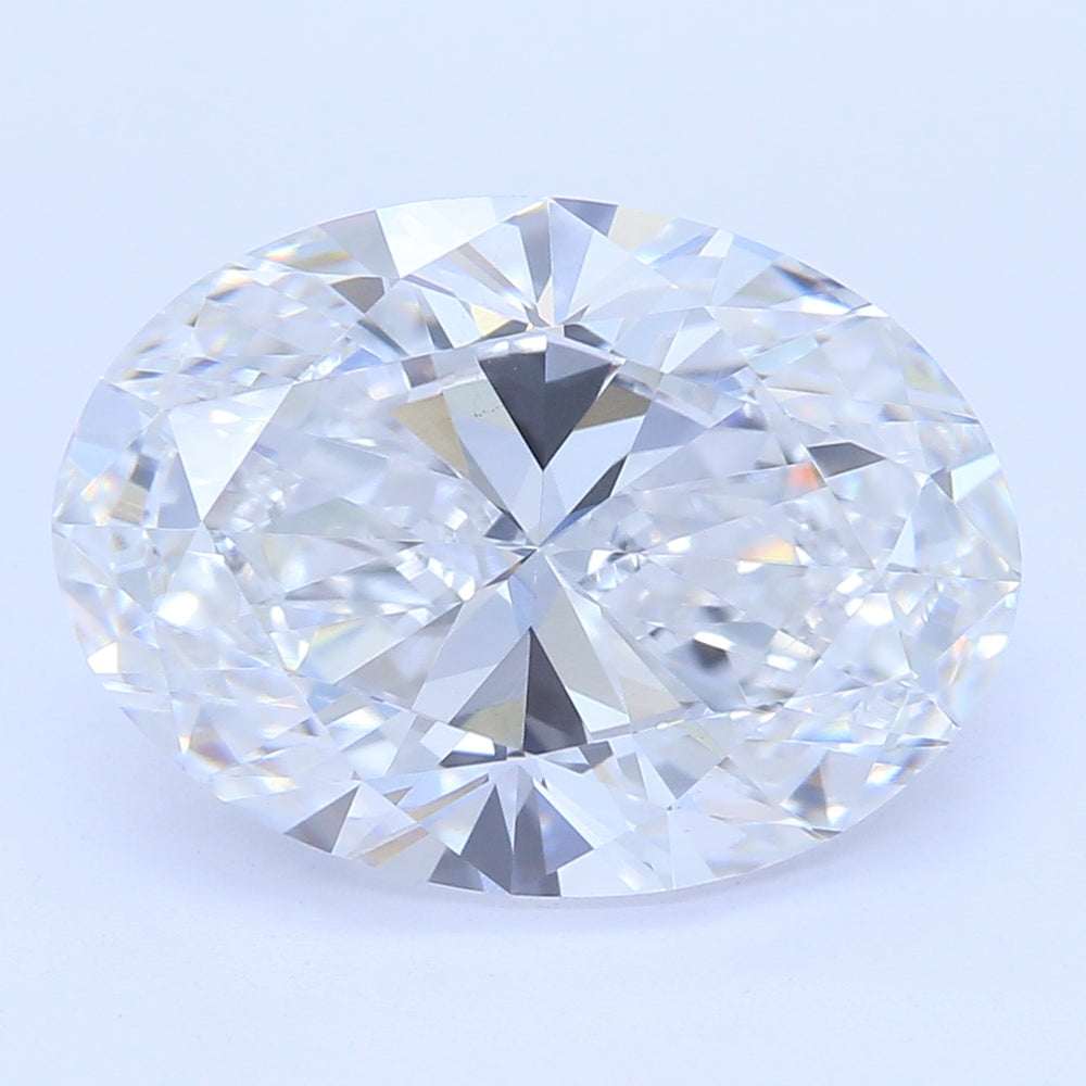 2.5 Carat Oval Lab Diamond with  Cut Diamond in 14KT  view 1

