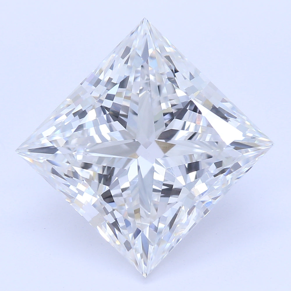 3.27 Carat Princess Lab Diamond with  Cut Diamond in 14KT  view 1
