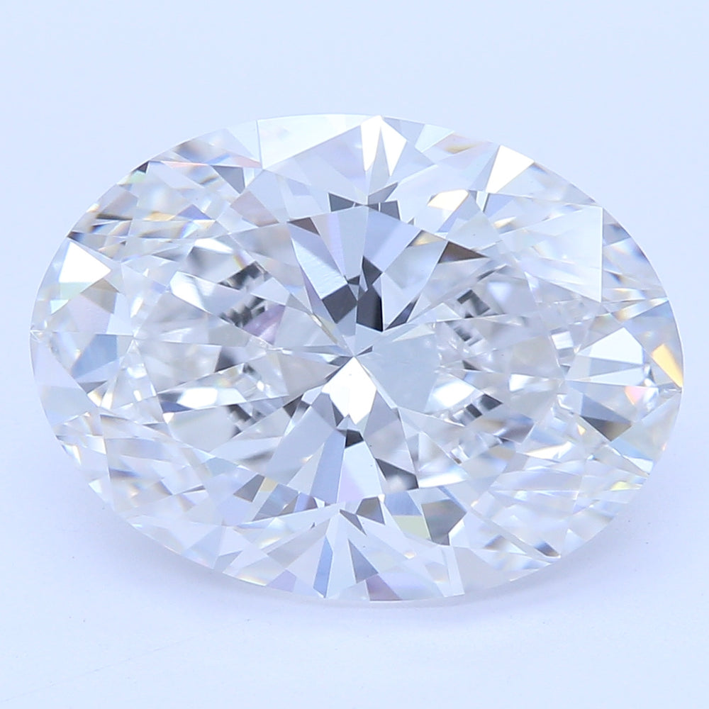 3.03 Carat Oval Lab Diamond with  Cut Diamond in 14KT  view 1
