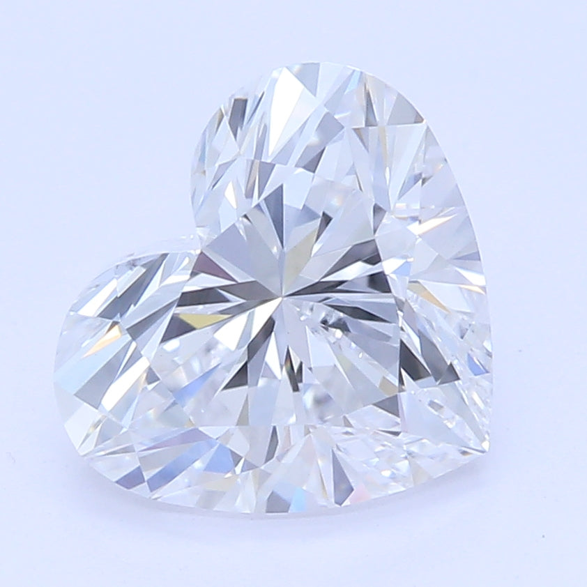 1.17 Carat Heart Lab Diamond with  Cut Diamond in 14KT  view 1
