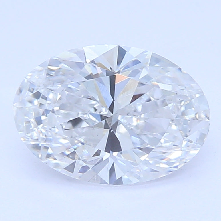 0.78 Carat Oval Lab Diamond with  Cut Diamond in 14KT  view 1
