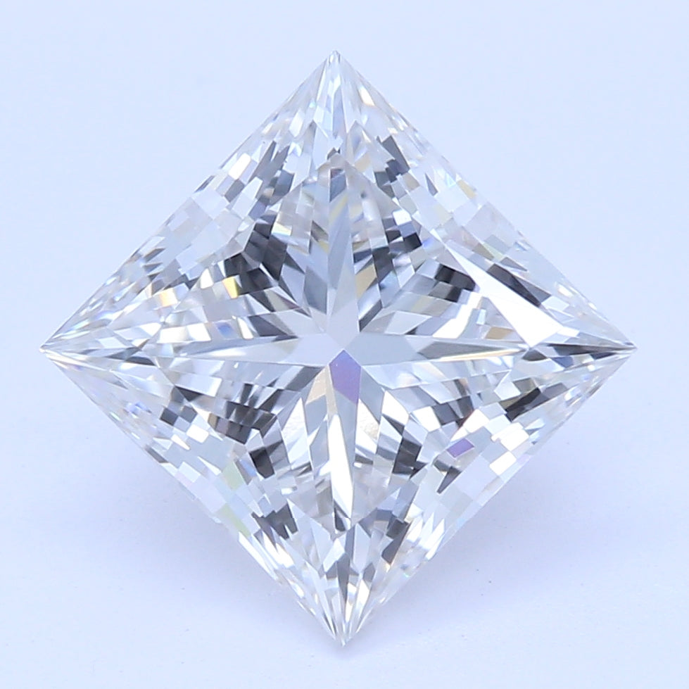 1.57 Carat Princess Lab Diamond with  Cut Diamond in 14KT  view 1
