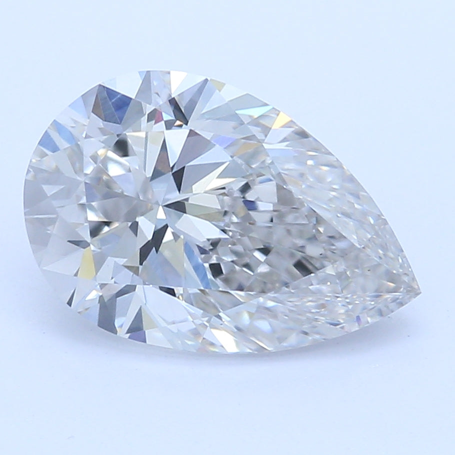 1.11 Carat Pear Lab Diamond with  Cut Diamond in 14KT  view 1
