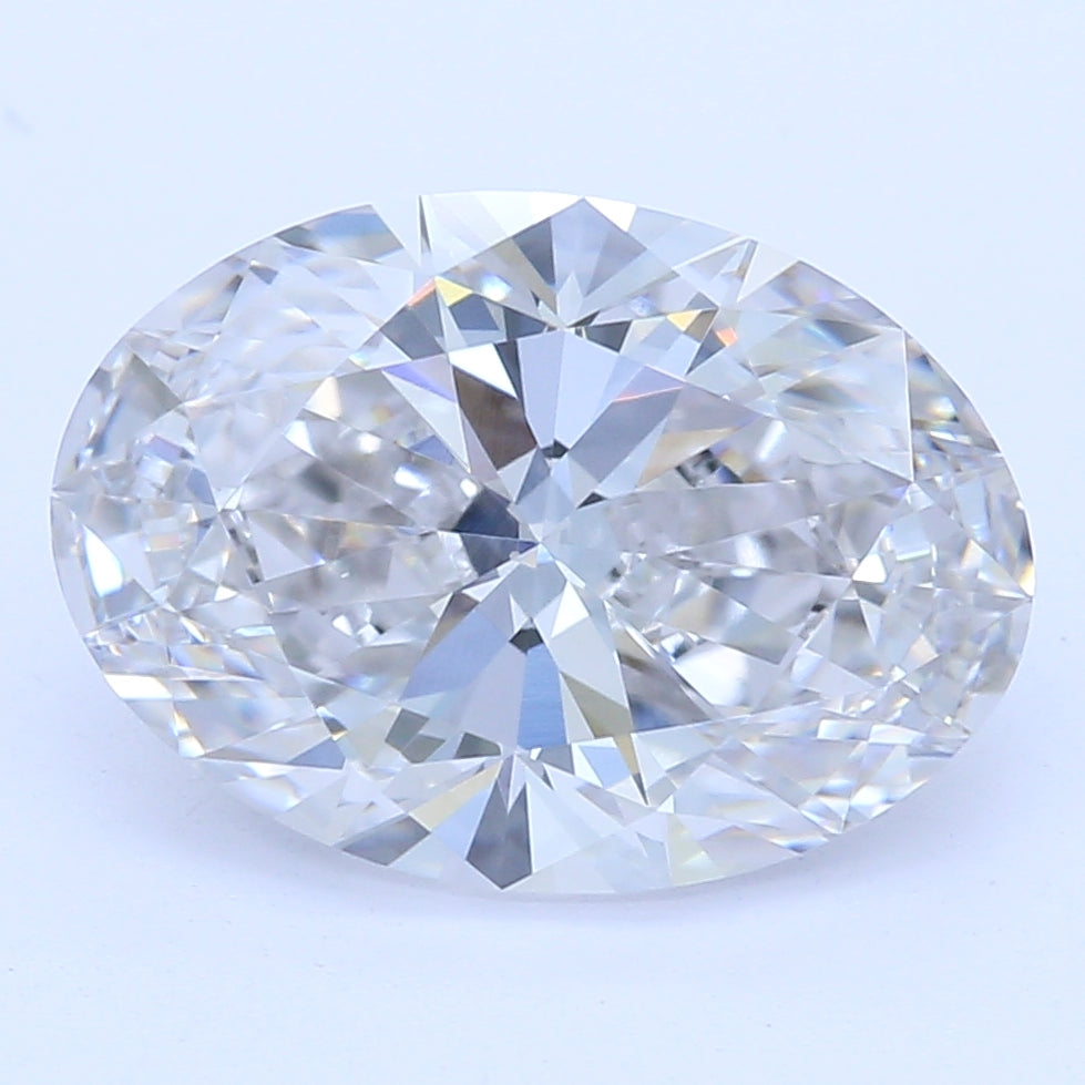 1.61 Carat Oval Lab Diamond with  Cut Diamond in 14KT  view 1
