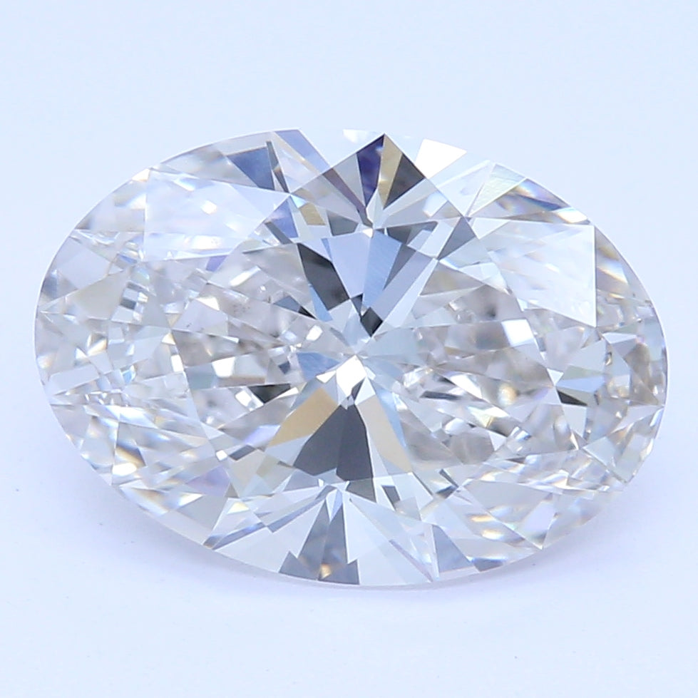 1.63 Carat Oval Lab Diamond with  Cut Diamond in 14KT  view 1
