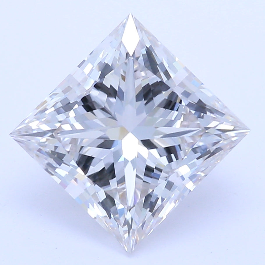 1.5 Carat Princess Lab Diamond with  Cut Diamond in 14KT  view 1
