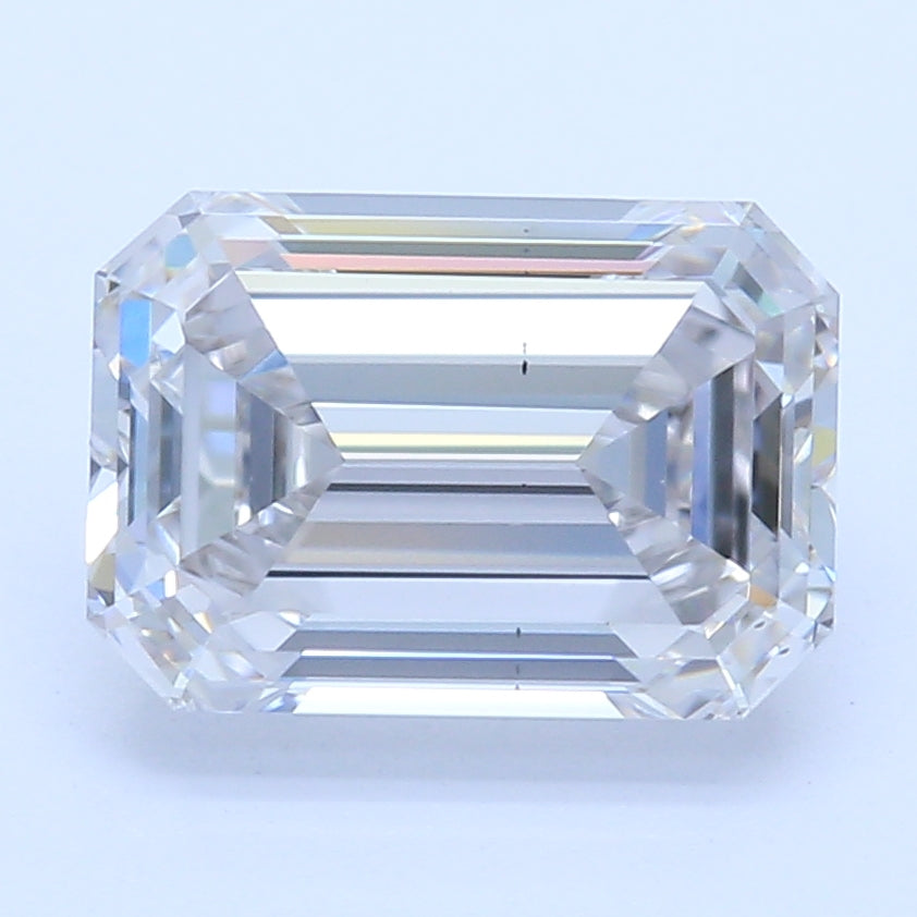 1.28 Carat Emerald Lab Diamond with  Cut Diamond in 14KT  view 1
