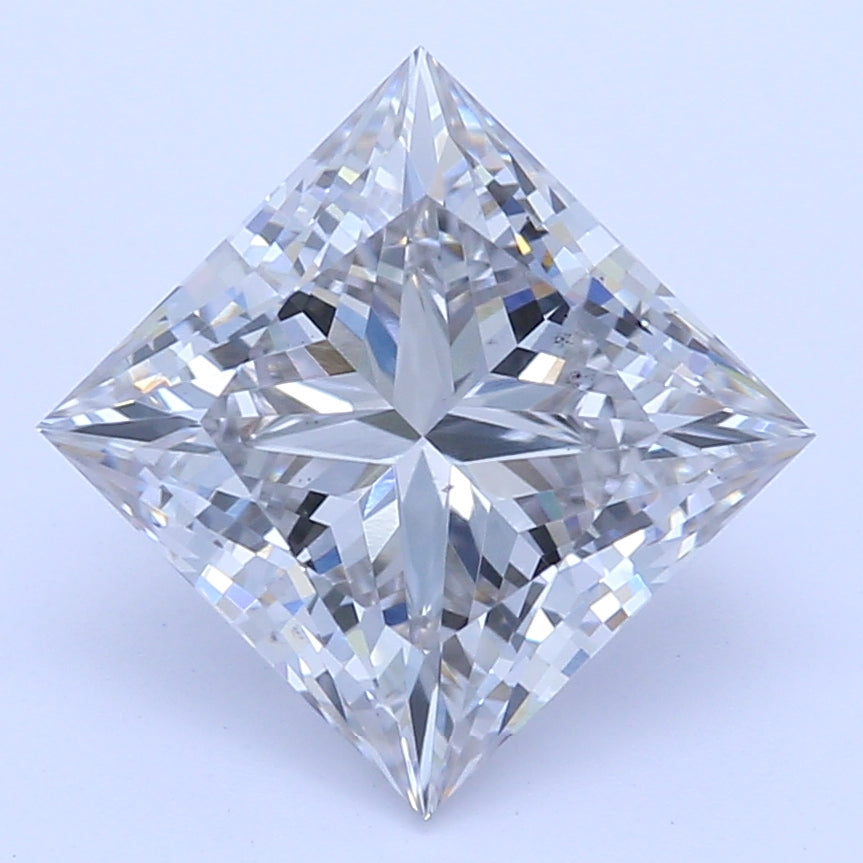 1.27 Carat Princess Lab Diamond with  Cut Diamond in 14KT  view 1
