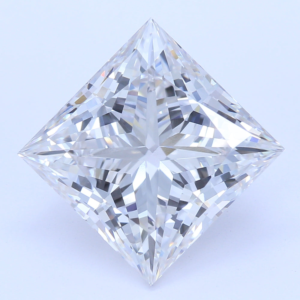 3.41 Carat Princess Lab Diamond with  Cut Diamond in 14KT  view 1
