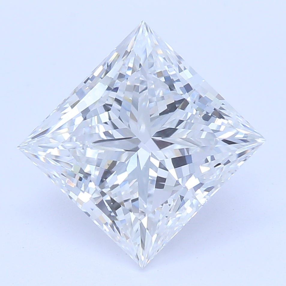 1.38 Carat Princess Lab Diamond with  Cut Diamond in 14KT  view 1
