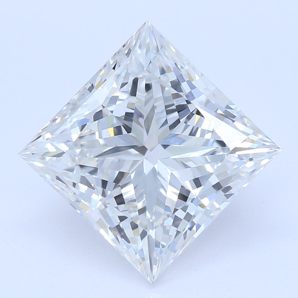 2.14 Carat Princess Lab Diamond with  Cut Diamond in 14KT  view 1
