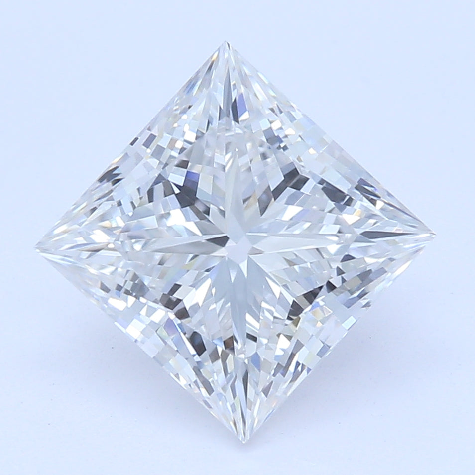 1.39 Carat Princess Lab Diamond with  Cut Diamond in 14KT  view 1
