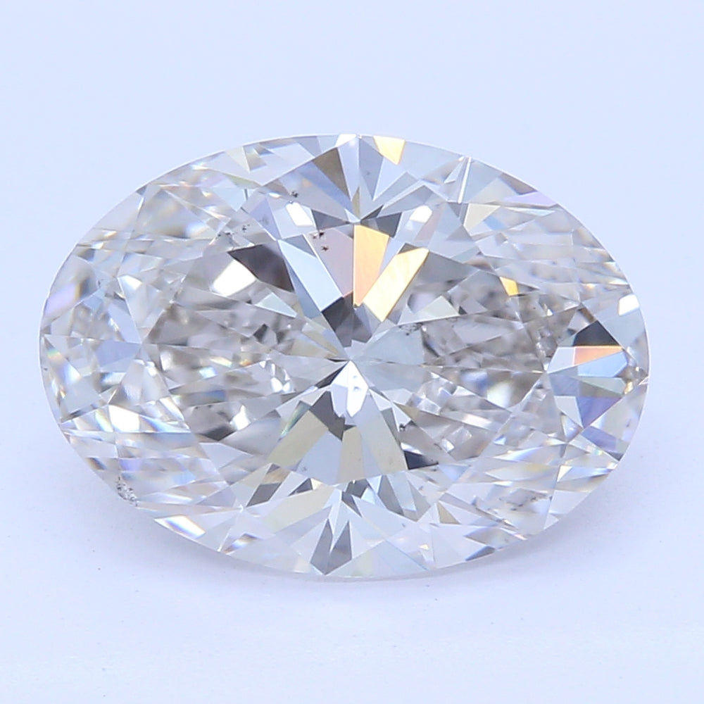 1.71 Carat Oval Lab Diamond with  Cut Diamond in 14KT  view 1

