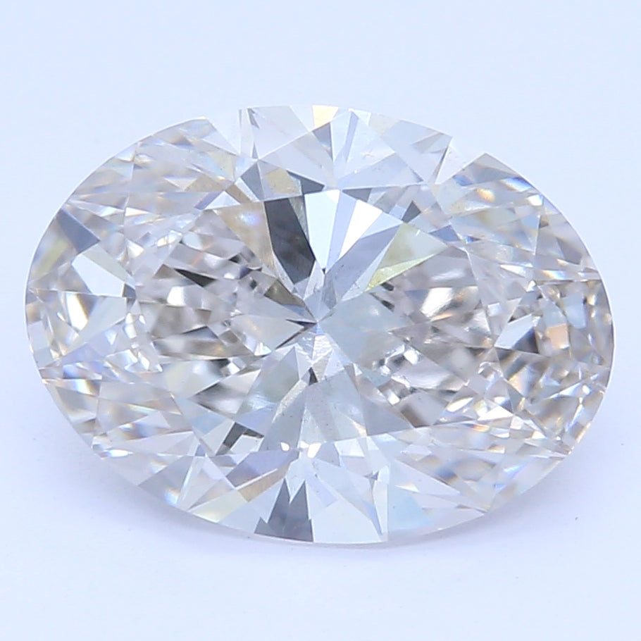 1.51 Carat Oval Lab Diamond with  Cut Diamond in 14KT  view 1
