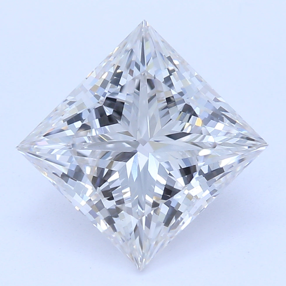 1.61 Carat Princess Lab Diamond with  Cut Diamond in 14KT  view 1
