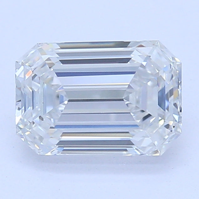 0.57 Carat Emerald Lab Diamond with  Cut Diamond in 14KT  view 1
